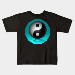 Yin Yang - Light Blue Kids T-Shirt